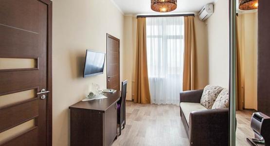 Гостиная в 2 местном 2 комнатном Семейном Стандарте Плюс (23 м²) санатория Бештау в Железноводске