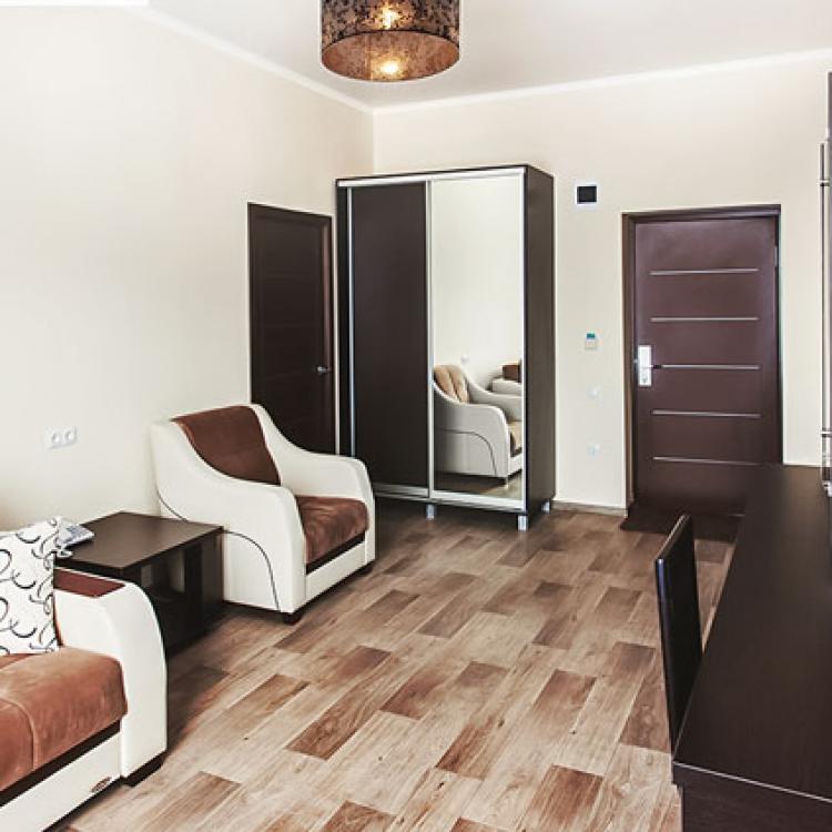 Интерьер гостиной в 2 местном 2 комнатном Семейном Повышенной комфортности (28-47 м²) санатория Бештау в Железноводске